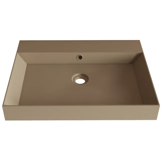 Gliss Design Lako wastafel 60 cm zonder kraangat mat cappuccino Beige