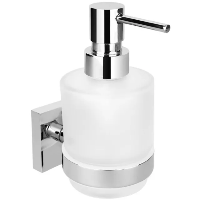 Sapho Zeepdispenser Sapho X-Square Hangend 200 ML Chroom / Melkglas