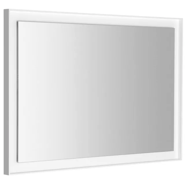 Sapho Badkamerspiegel Sapho Flut 100x70 cm LED-Verlichting Omlijsting Wit Wit glanzend