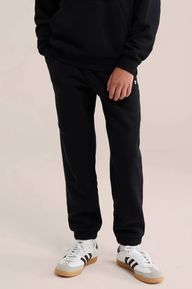 WE Fashion sweat tapered joggingbroek zwart, foto 3