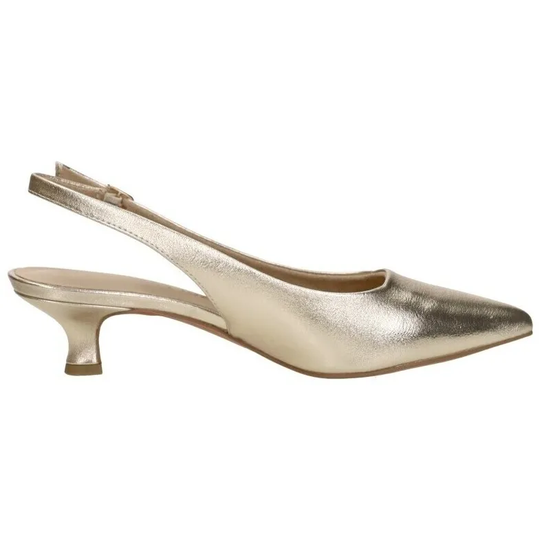 Marco Tozzi slingback pump goudkleur
