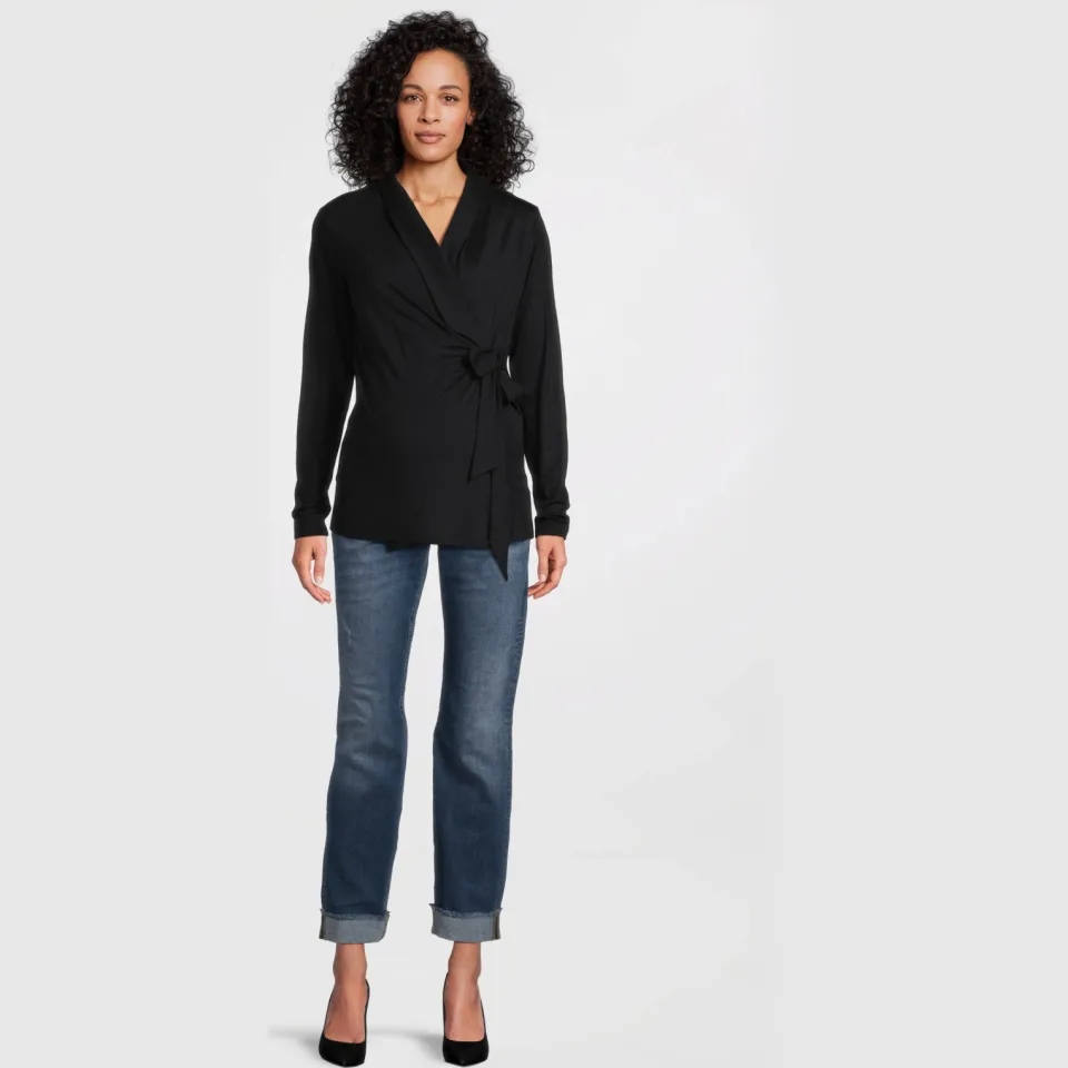 LOVE2WAIT zwangerschaps overslagtop donkerblauw