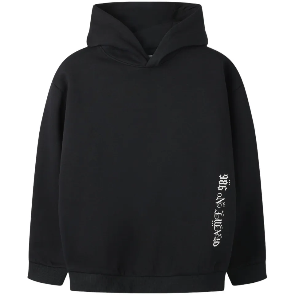 NAME IT KIDS hoodie met backprint - zwart, foto 4