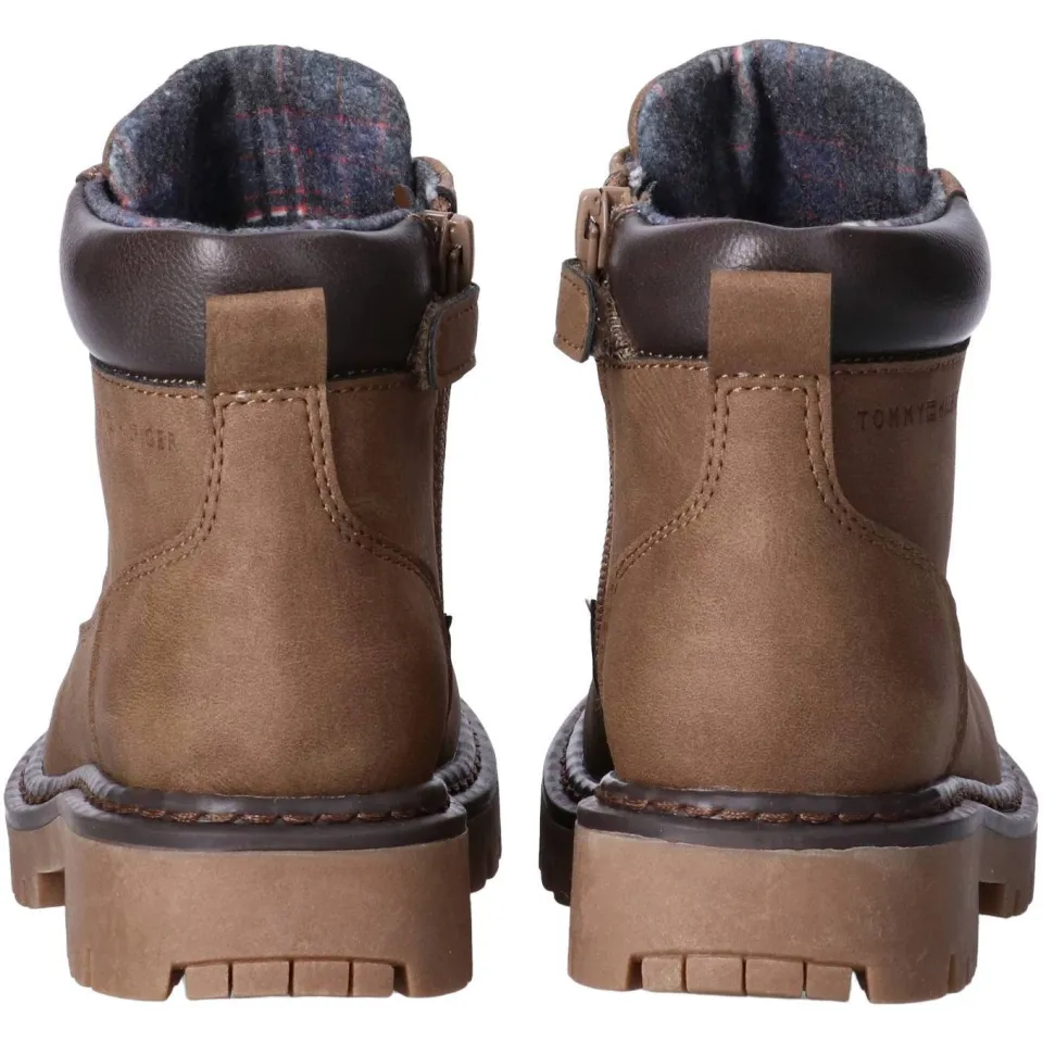 Tommy Hilfiger veterschoenen met profielzool - bruin, foto 4