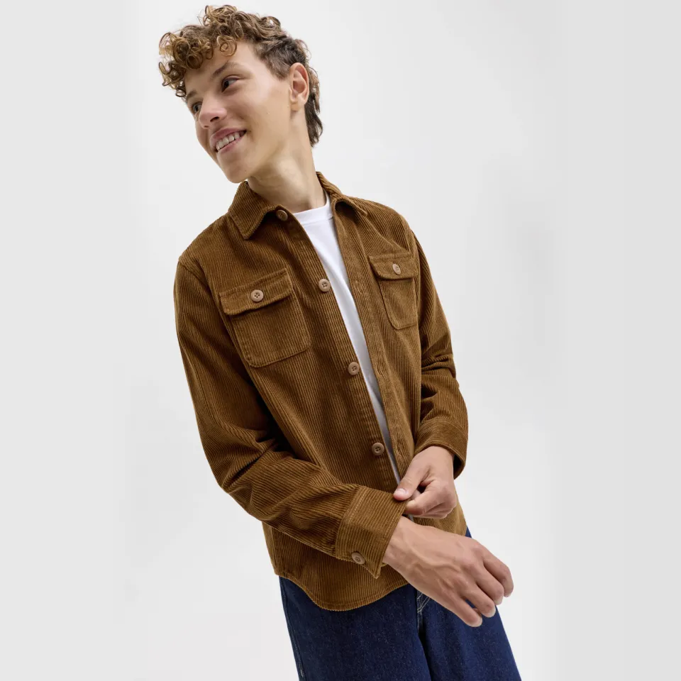 Jack & Jones JUNIOR corduroy overhemd - bruin, foto 4