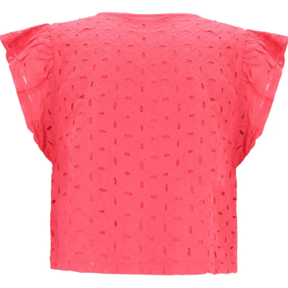 Like Flo blousetop rood broderie, foto 3