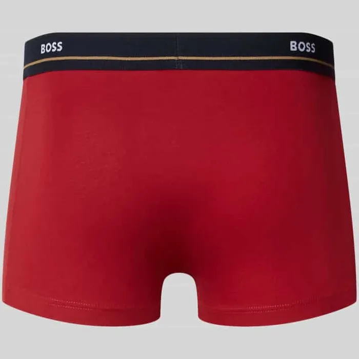 Boss Essential Trunk boxershorts petrol rood zwart, foto 3