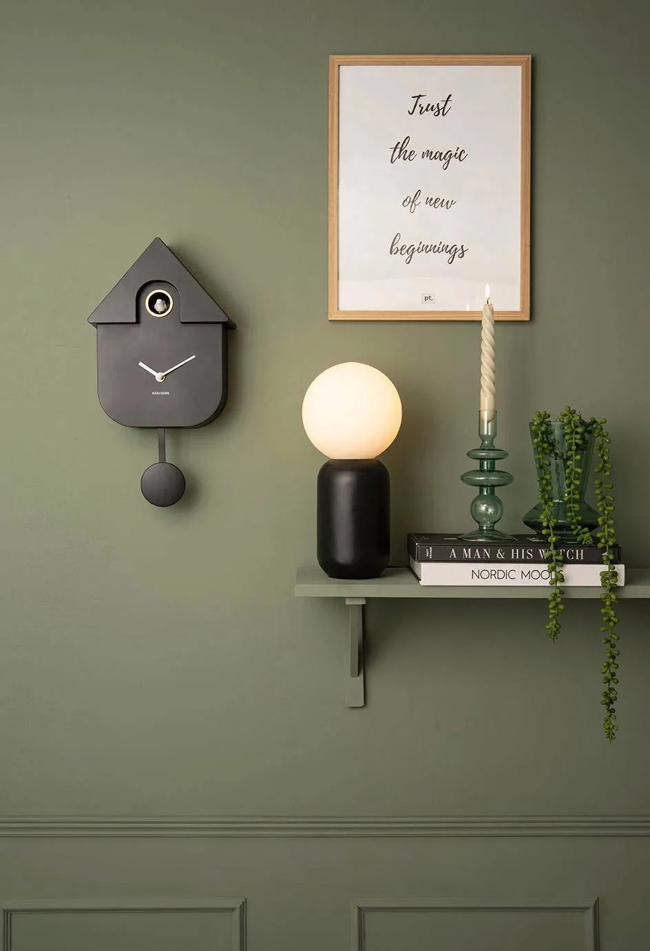 Karlsson Modern Cuckoo koekoeksklok zwart, foto 3