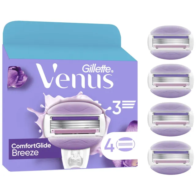 Gillette Venus ComfortGlide Breeze Scheermesjes - 4 stuks