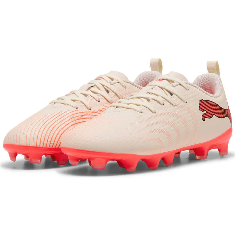 Puma Future 9 Play junior imitatieleren voetbalschoenen - beige/rood, foto 4