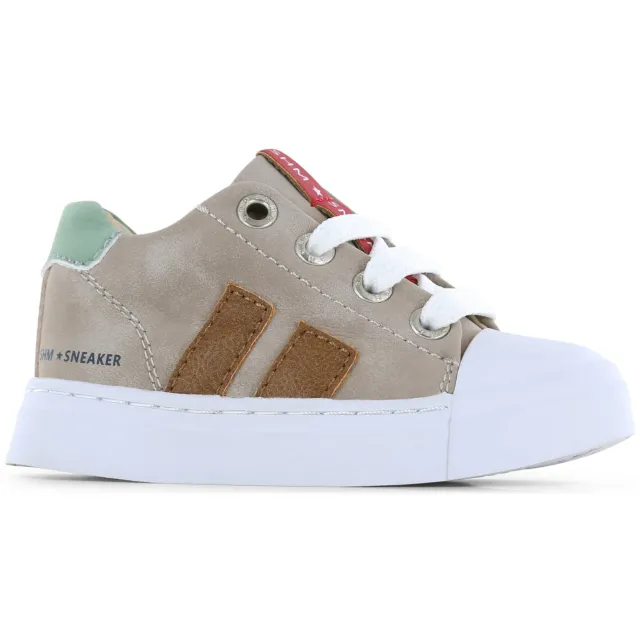 Shoesme leren sneakers taupe