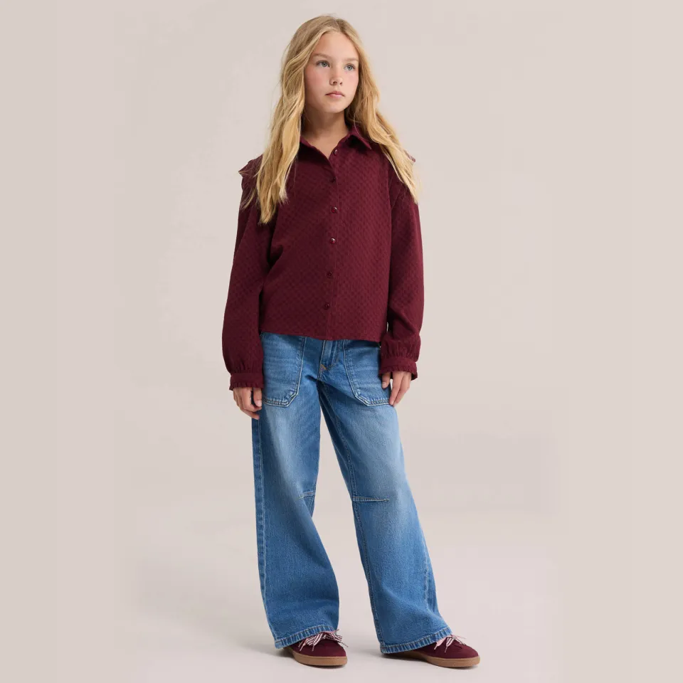 WE Fashion blouse donkerrood