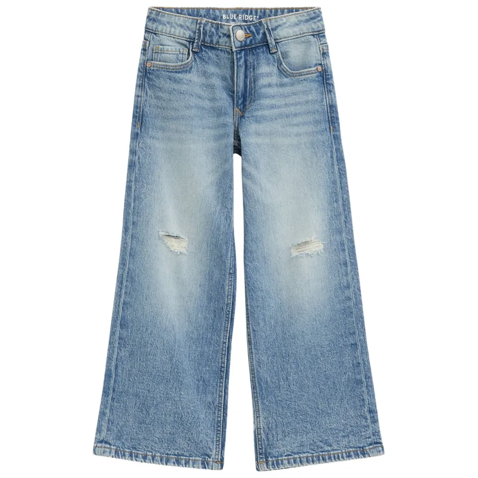 WE Fashion Blue Ridge wide leg jeans met slijtage - blauw, foto 2