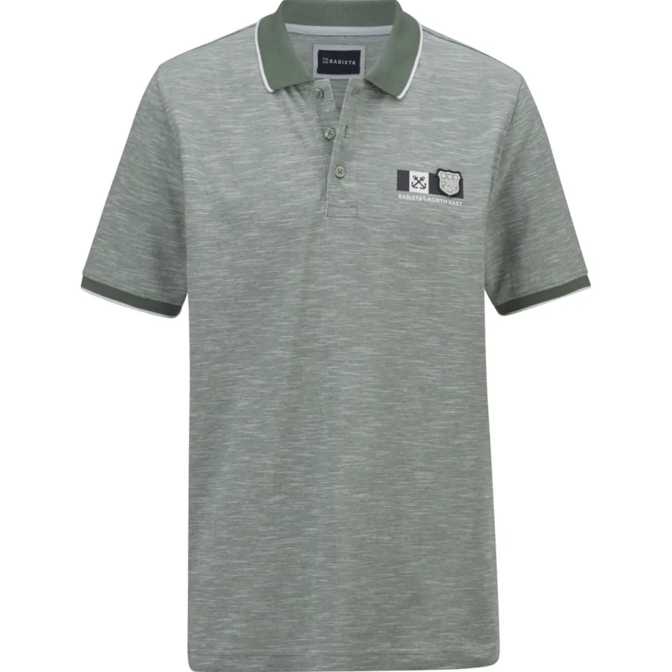 Babista regular fit gemêleerde polo Plus Size - groen, foto 2