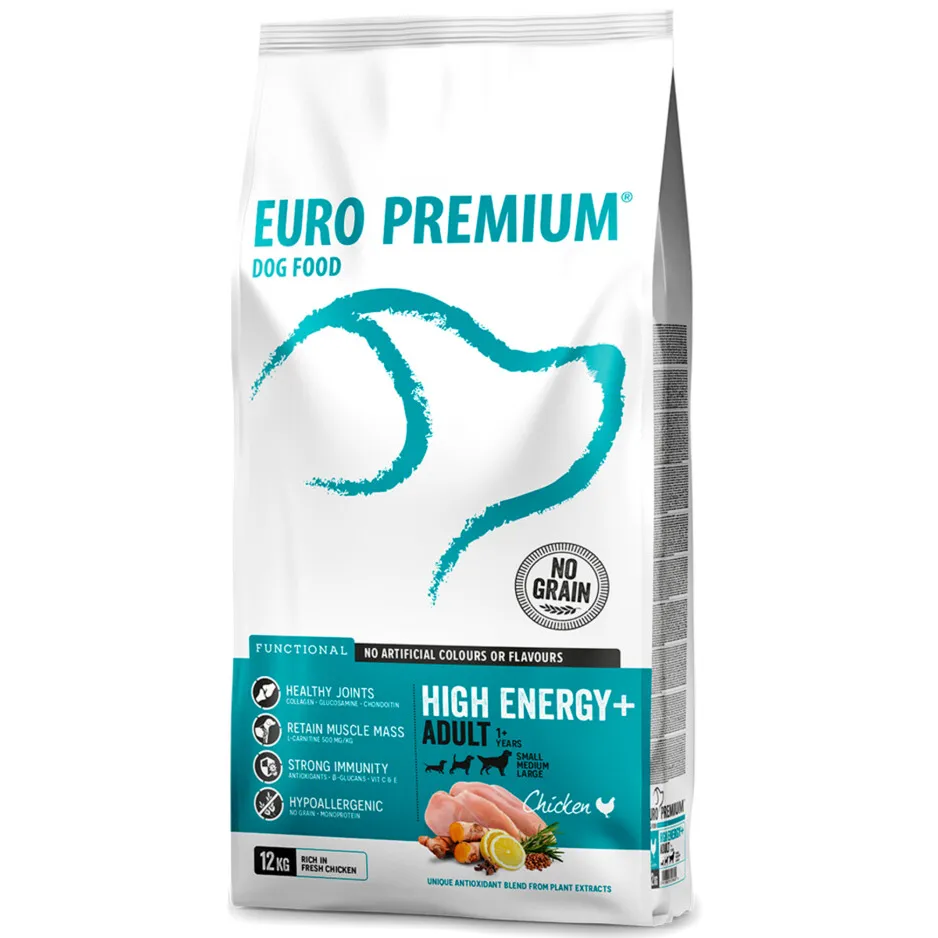 Euro Premium Adult High Energy+ hondenvoer kip, foto 2