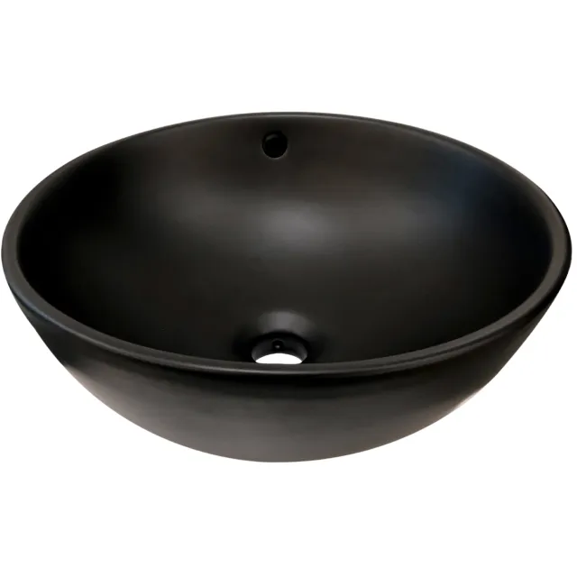 Waskom Best Design Ancona Opbouw Ø38cm x16cm Hoog Mat Zwart