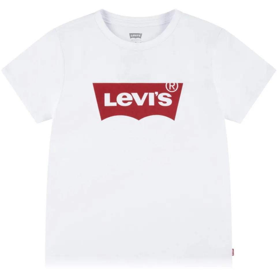 Levi's T-shirt Batwing met logo wit/rood, foto 2