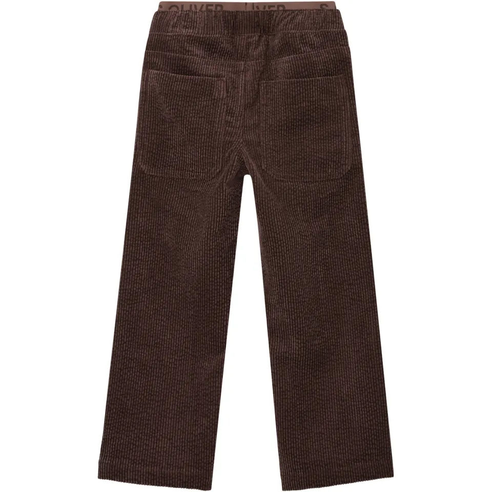 s.Oliver corduroy casual broek donkerbruin, foto 3