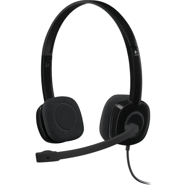 Logitech H151 stereo headset zwart