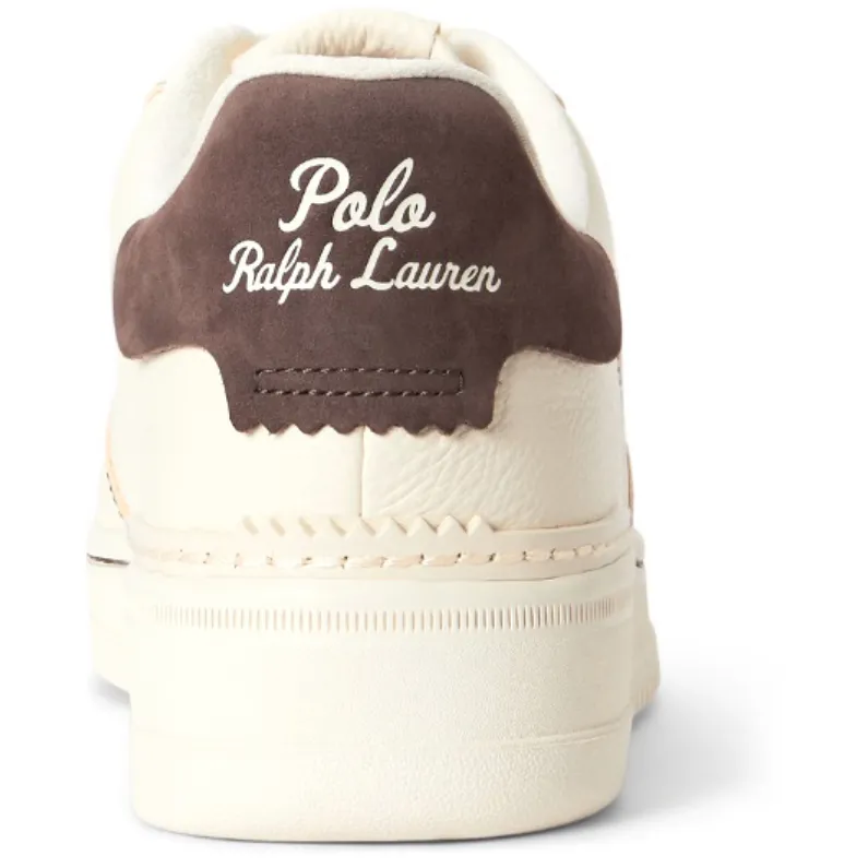 Polo Ralph Lauren Masters Court sneakers low top ecru Leer Unisex, foto 4