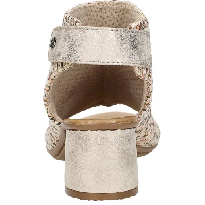 Rieker sandalen hak beige, foto 4
