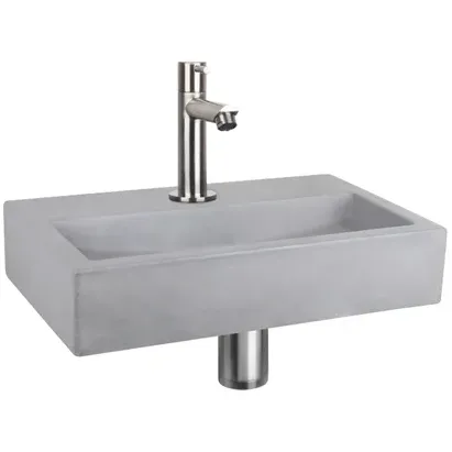 Differnz Fonteinset Mix&match Flat Beton Recht Mat Chroom