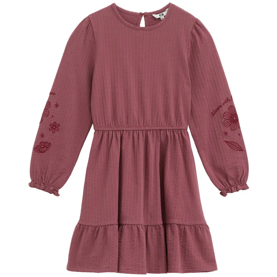 WE Fashion korte jurk met borduursels oudroze, foto 2