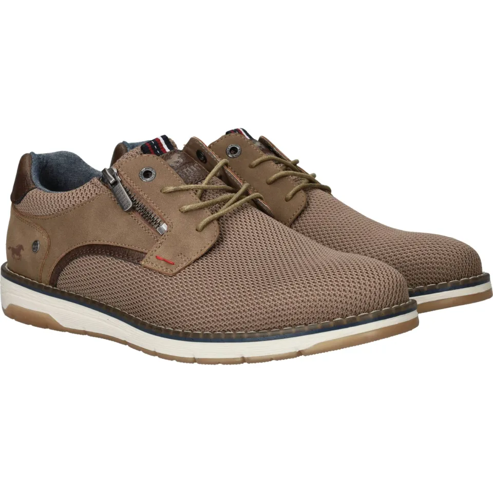 Mustang veterschoenen beige, foto 3