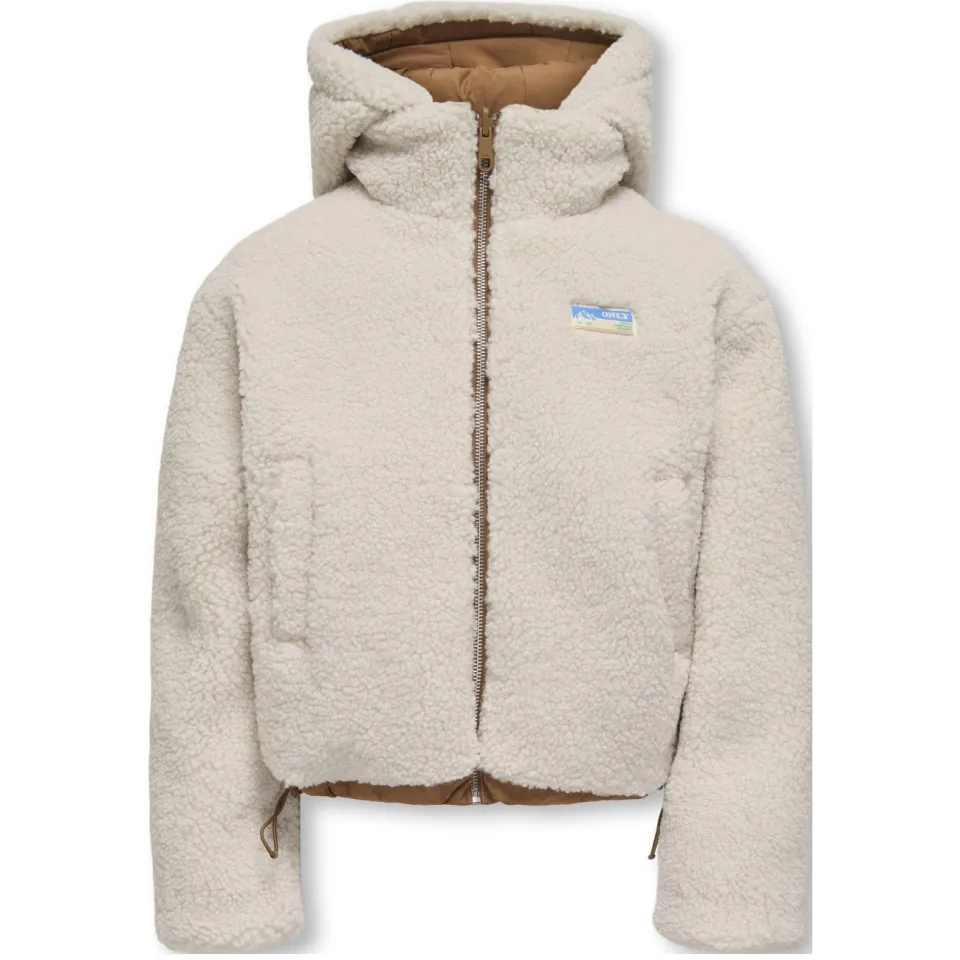 KIDS ONLY GIRL reversible gewatteerde winterjas camel, foto 3