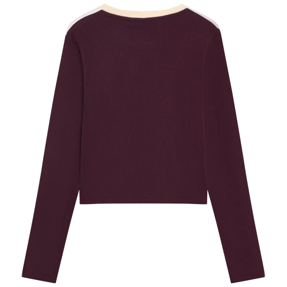 Indian Blue Jeans cropped longsleeve bordeaux, foto 2