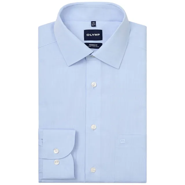 Olymp zakelijk overhemd chambray Luxor lichtblauw blauw, foto 2