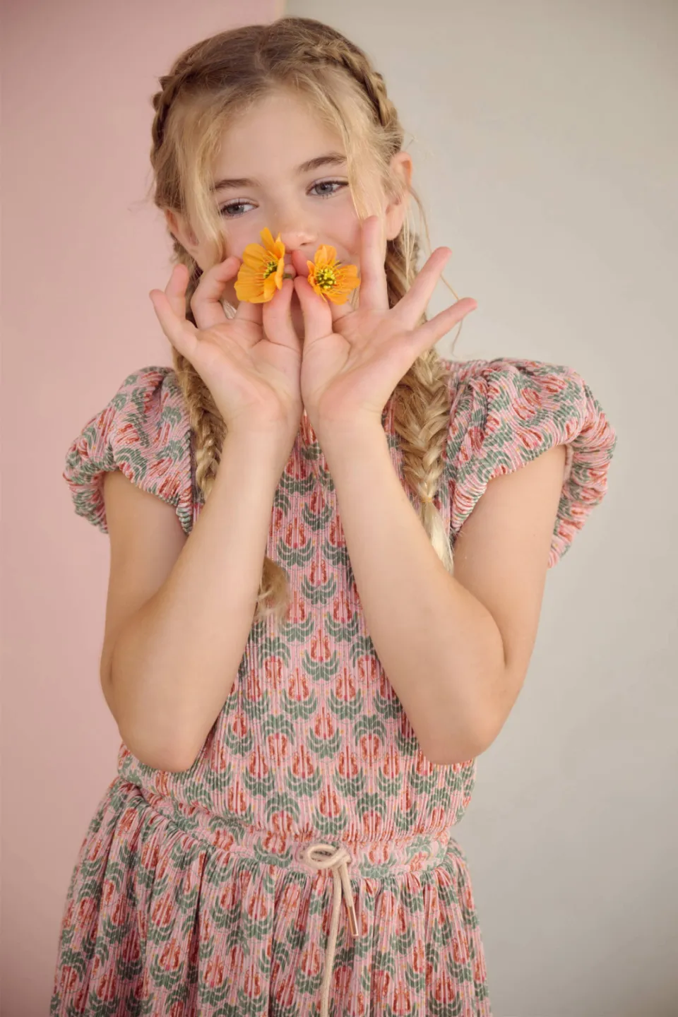 Nono Miron midi jurk groen roze, foto 5