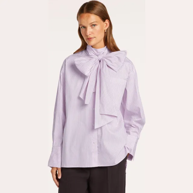 Beaumont gestreepte blouse lichtroze/ecru, foto 4