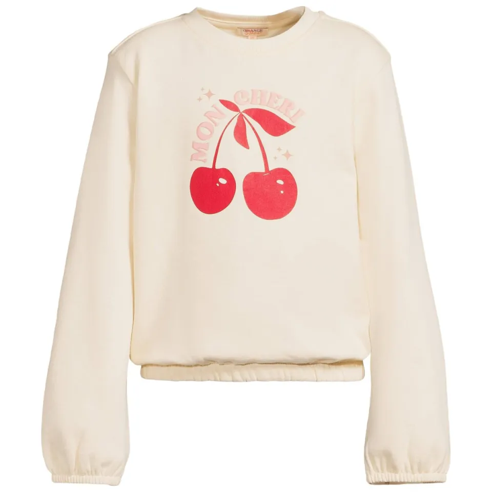 Orange Stars rechtvallende sweater met print - ecru, foto 2