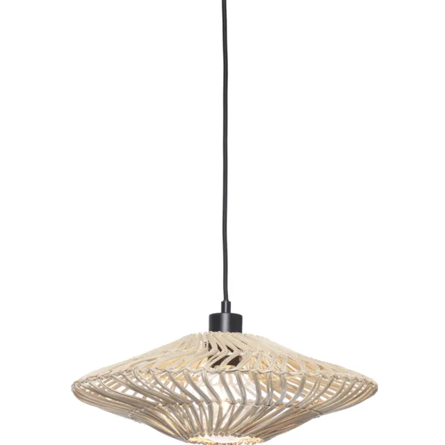 Good&Mojo Hanglamp 'Zanzibar' Rotan, 40cm, kleur Wit