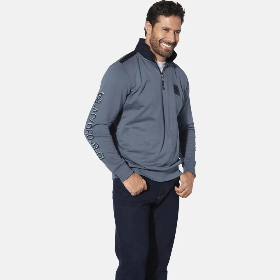 Jan Vanderstorm sweater JORDEBENK Plus blauw, foto 4