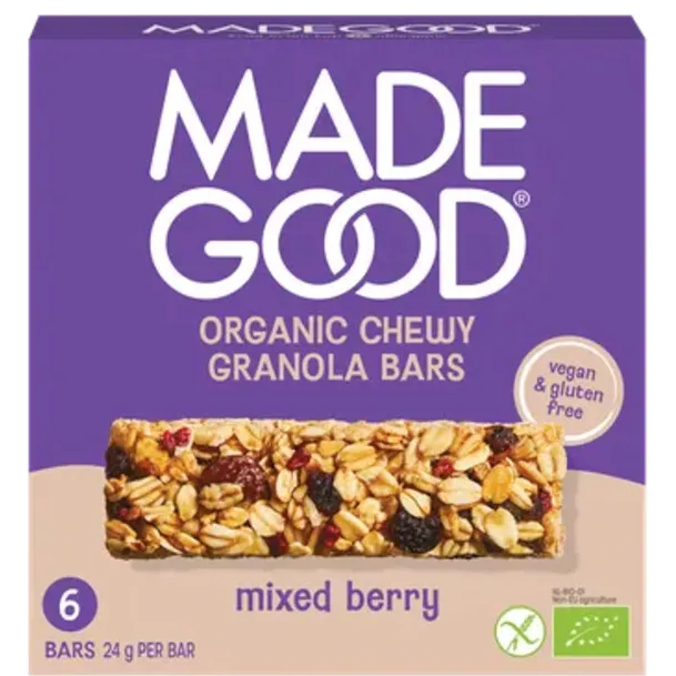 Made Good MadeGood Granola Repen Mixed Berry Bio 6 stuks