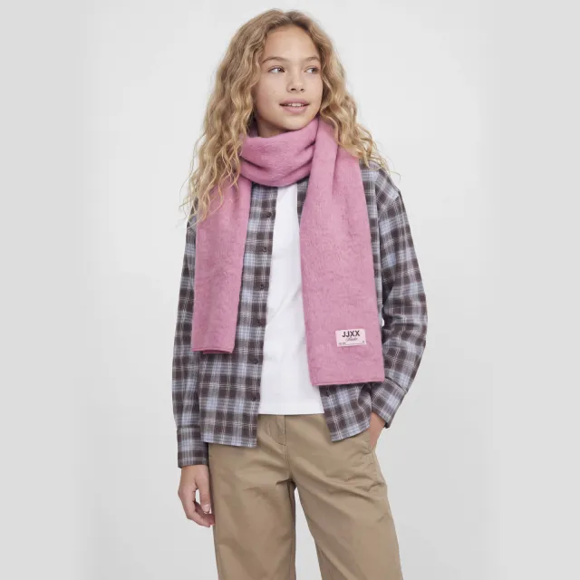 JJXX GIRL JXLESLIE gebreide sjaal roze