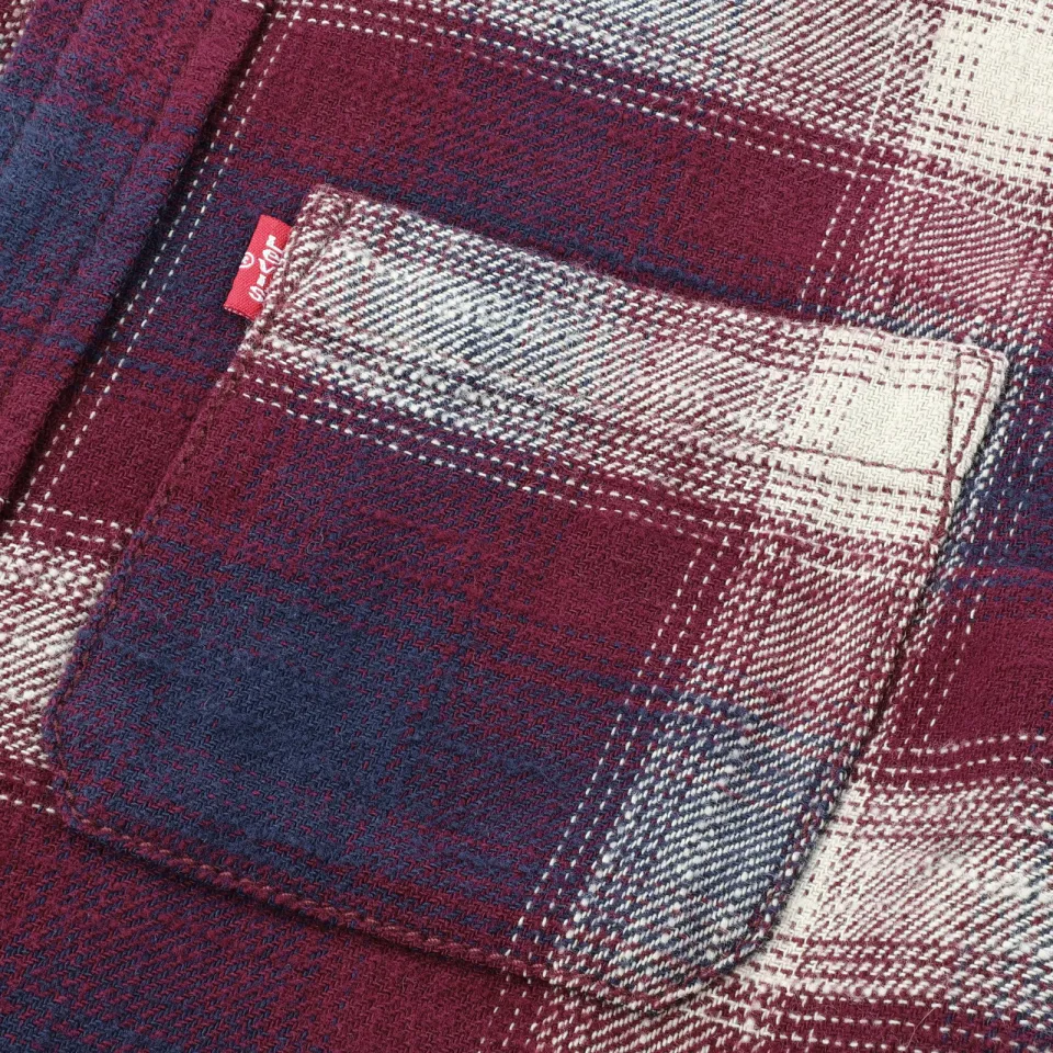 Levi's Kids geruit casual overhemd - donkerrood, foto 4