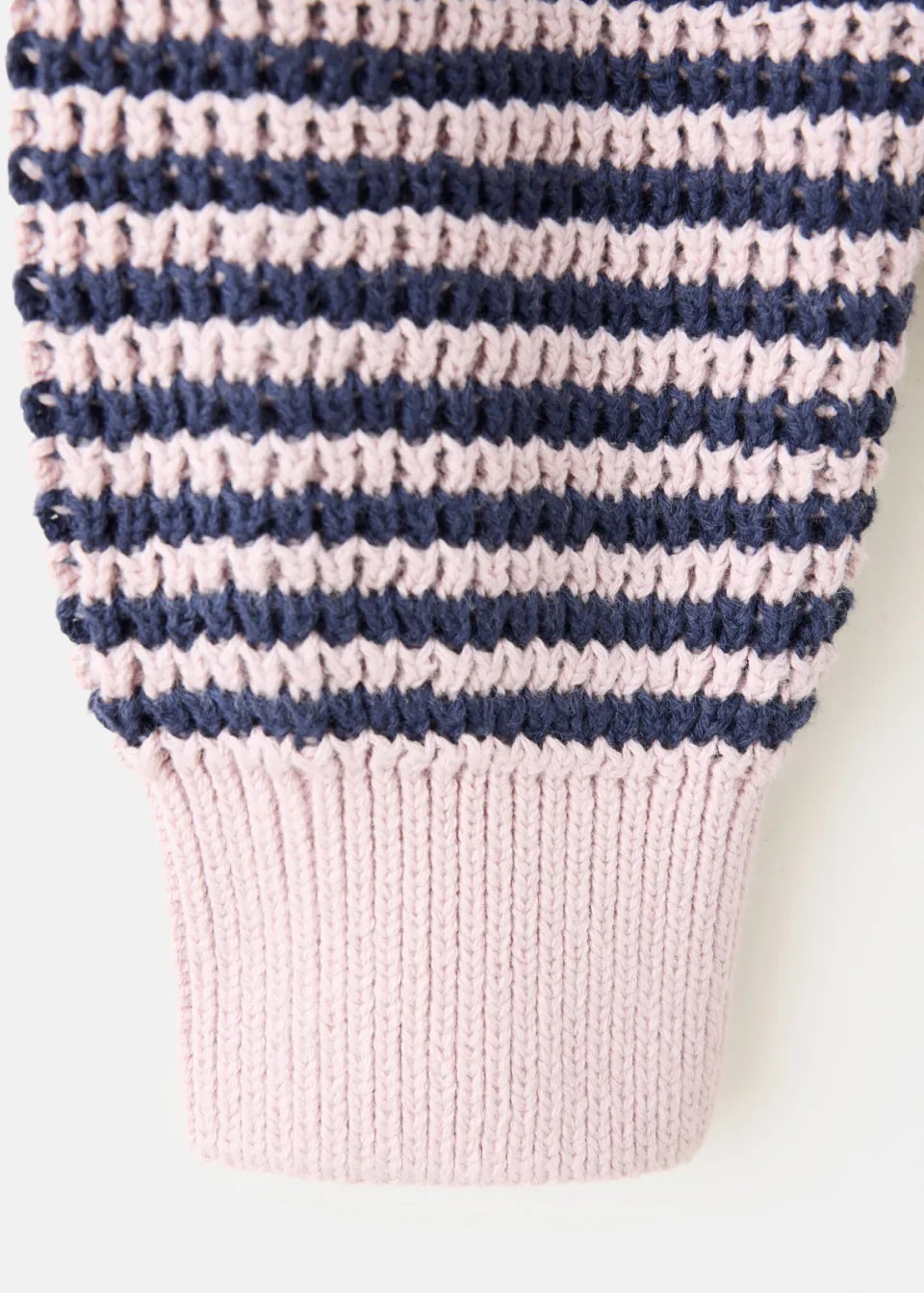 Mango Kids katoenen gebreide gestreepte trui - lila/donkerblauw, foto 7