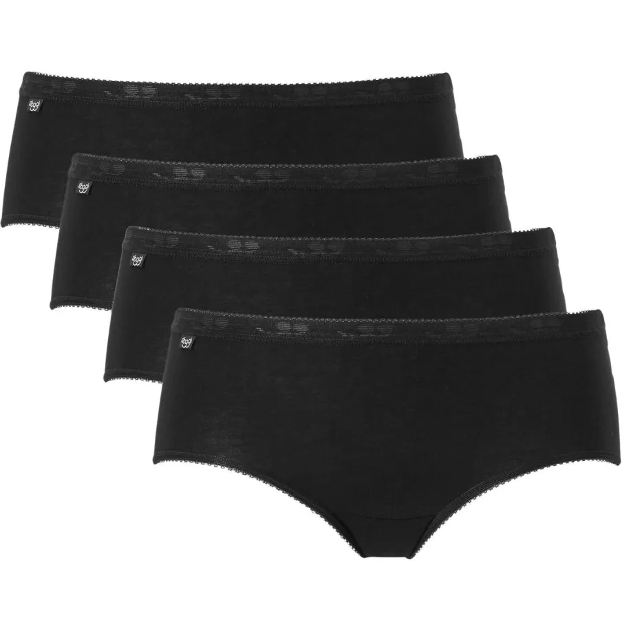 Sloggi Basic+ midislip (set van 4) zwart, foto 2