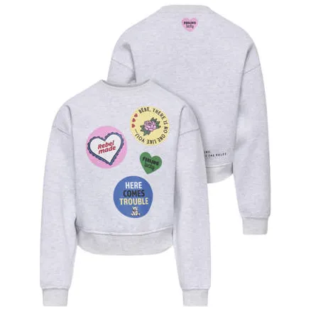 KIDS ONLY GIRL sweater met backprint - grijs, foto 3