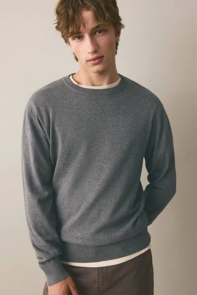 Mango TEEN katoenen trui - grijs