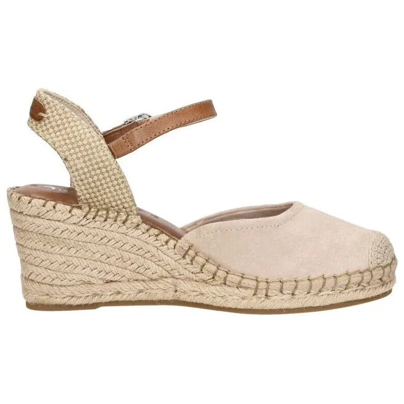 Tamaris espadrille sandaal beige
