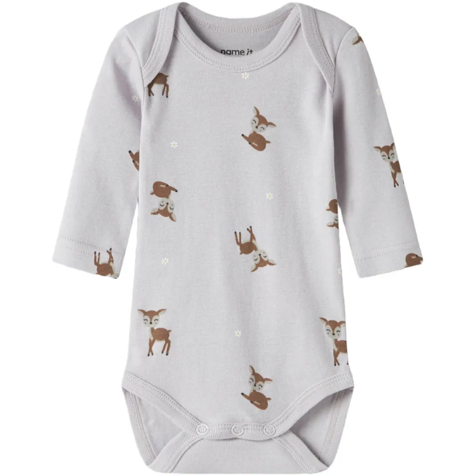 NAME IT BABY romper - ecru/paars/lichtpaars (set van 3), foto 2