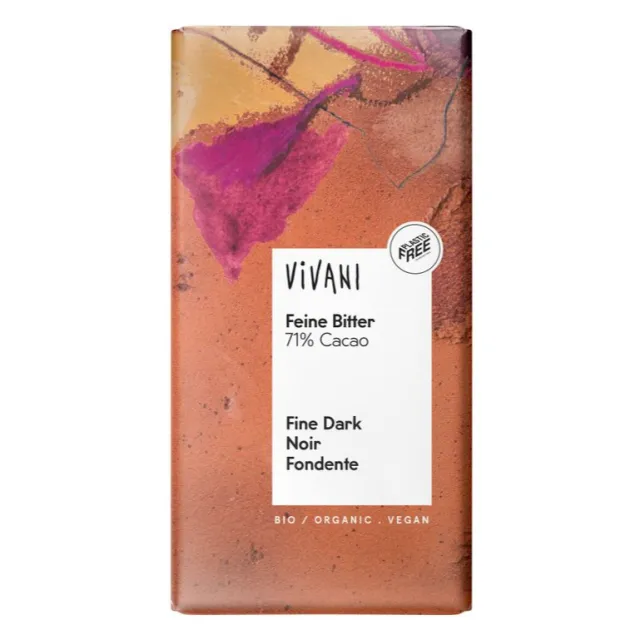 Vivani Feine Bitter 71% cacao chocoladereep
