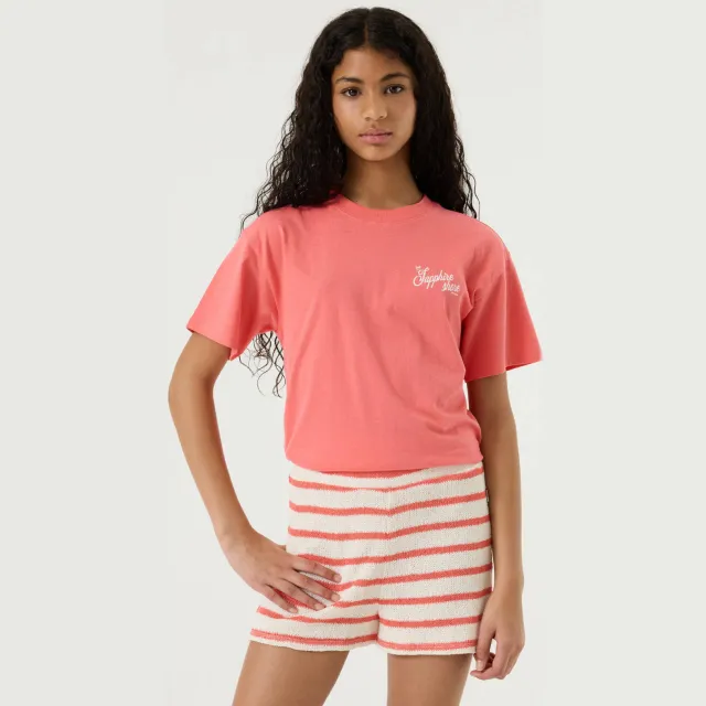 Garcia T-shirt met backprint koraalrood, foto 5