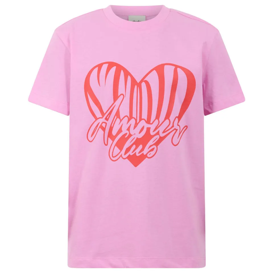 Shoeby t-shirt met hartprint roze, foto 2