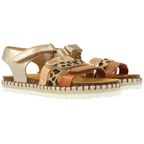 Develab sandalen goud/panterprint, foto 2