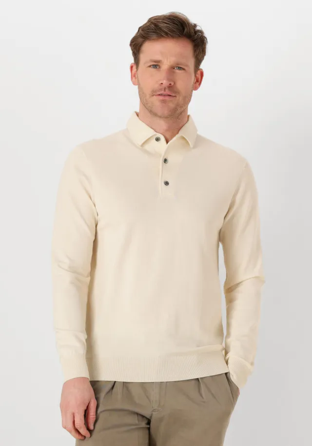 Profuomo Heren Truien & Vesten Luxury Basic - Ecru